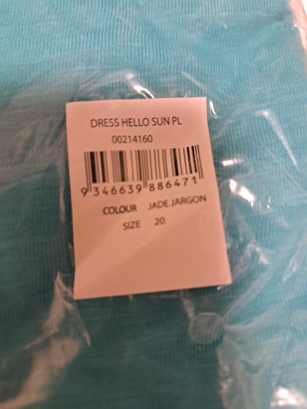 Turquoise T-Shirt Dress - Picture 3 of 5
